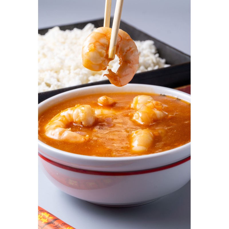 25 - Kuo-Bar con gambas en salsa de tomate